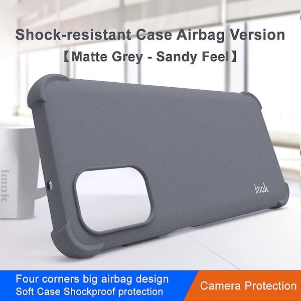 Imak för Nokia G60 5g förstärkta hörn Stötsäkert phone case Matt Tpu Cover Grey