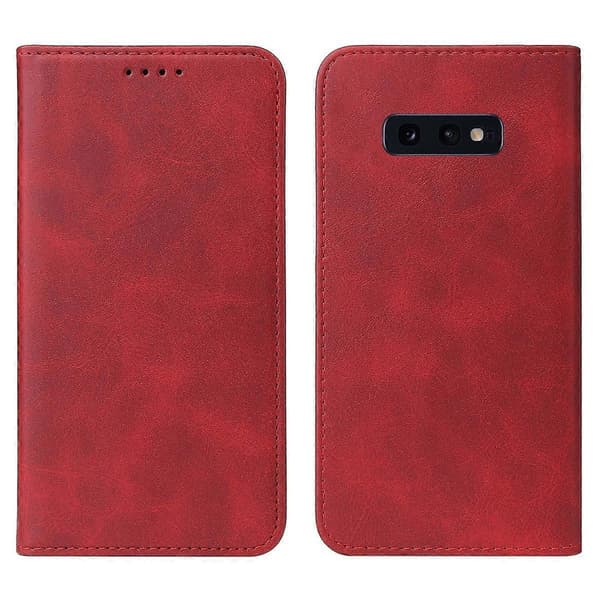 Magnetiskt läderfodral för Samsung Galaxy S10e Red