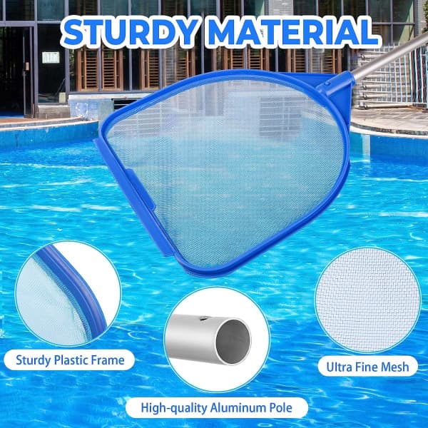 Poolnet, poolrengøringssæt, poolnet med aluminium
