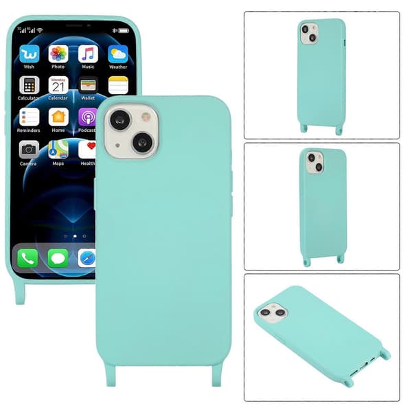 Elastisk silikon-snorveske for iPhone 14 Plus Sky Blue
