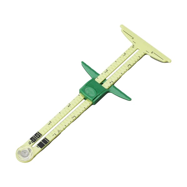 x 5 in 1 Plastic Sliding Ruler: Sewing, Patchwork, Sewing, Home Decor, Eyelets, Seam Allowance, Hem Gauge, Circle Compass
