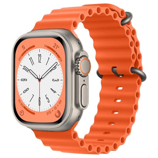 Ocean Strap For Apple Watch Band Series 8 Ultra 49mm 45mm 41mm Smart Watch 44mm 40m 42mm Orange