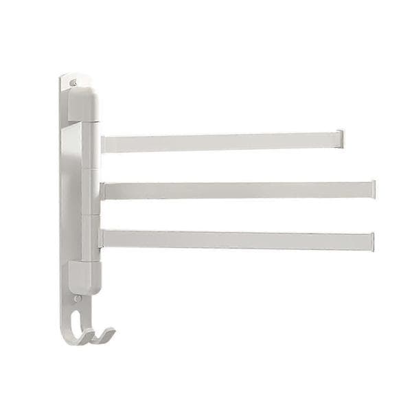 5-arm håndklestativ for baderom - rustfritt stål 180 roterende svingstativ White 3 strokes
