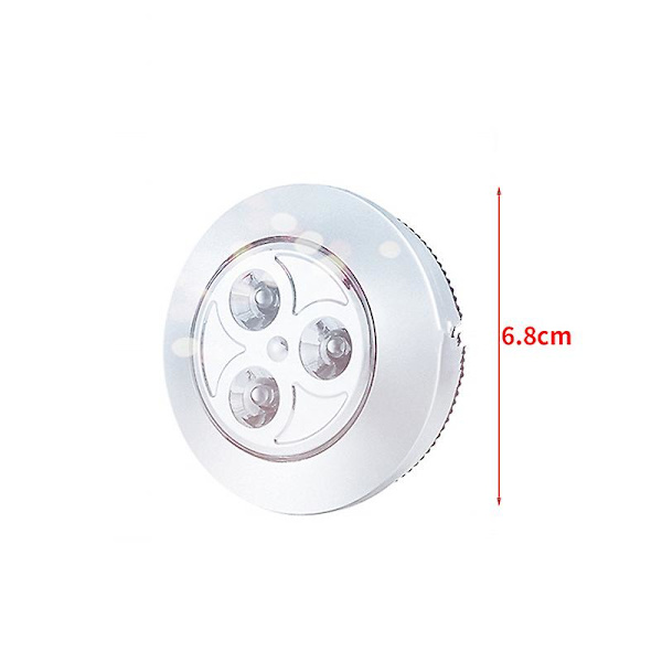 5 Pack Led -akkukäyttöinen langaton yöhanapuristuslamppu, kiinnitettävät turvavalot eteisen keittiöön B Silver