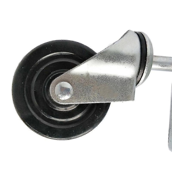 Heavy Duty 4 tommer gummi mute fjederbelastet portdør Hjulhjul - sort (1 stk)