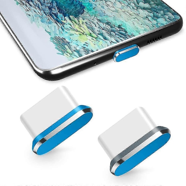2-pakning Type-c Anti-støvplugg, USB C Port Plugg Støvhetter, Anti-støv Plugg