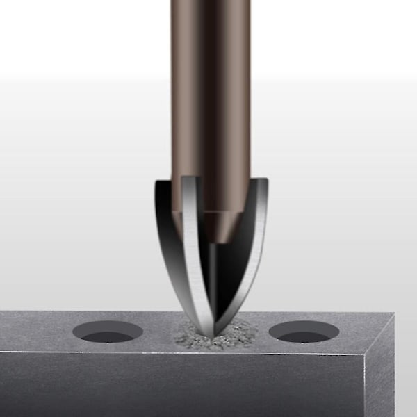 Universal Bor, Legering Triangel Bor Hexagonale Kryds Flise Bor Glas Keramisk Beton Væg Cutter(farve:brun)( 7 stk)