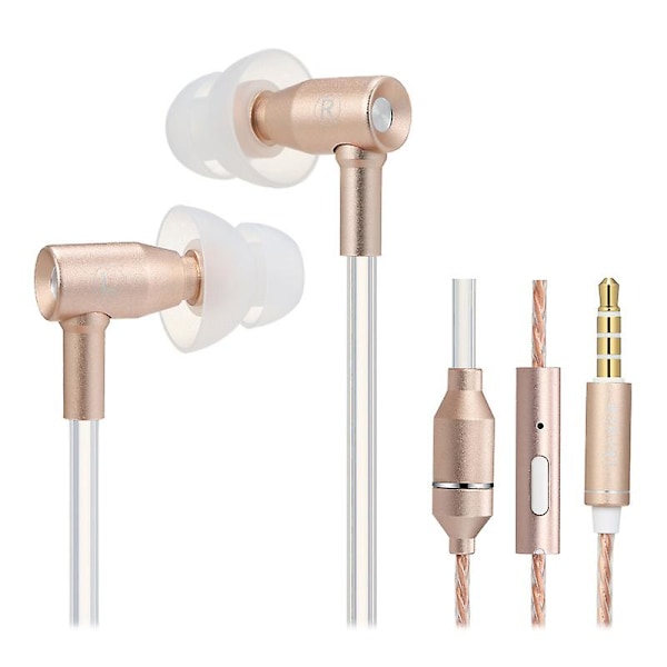FC31 Air Tube Anti-stråling In-ear Hodetelefoner 3.5mm Kablet Musikk Headset Strålingsfri Øretelefon Støyreduksjon Linjekontroll med Mikrofon