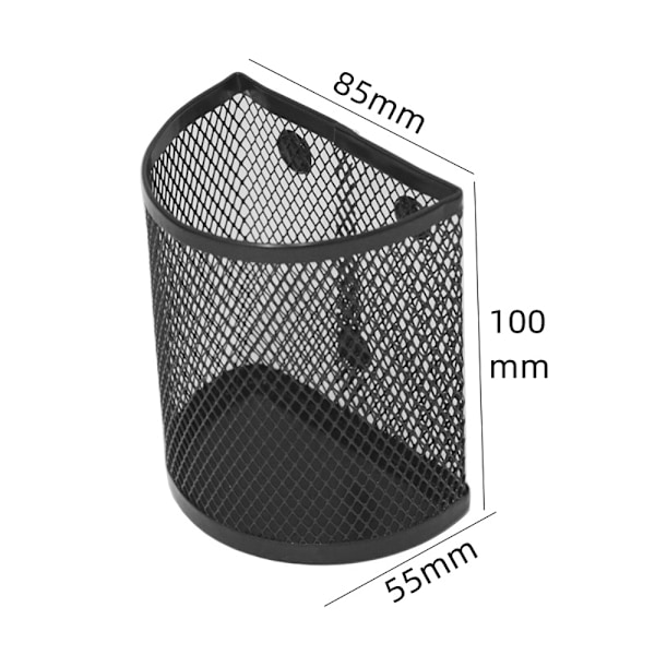 2 stk. magnetisk penholder magnetisk kurv penholder sort metal