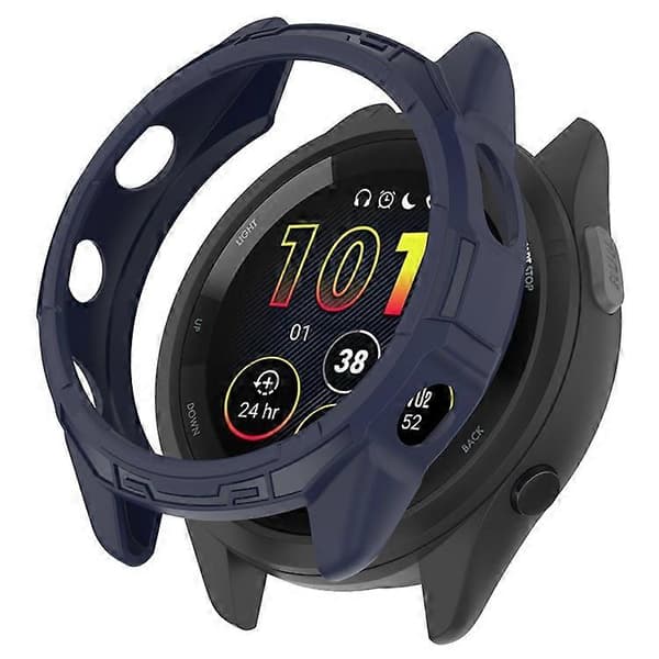 Kompatibel med Garmin Forerunner 265 Mjukt TPU-klockfodral Stötsäker Bumper Ramöverdrag Blue