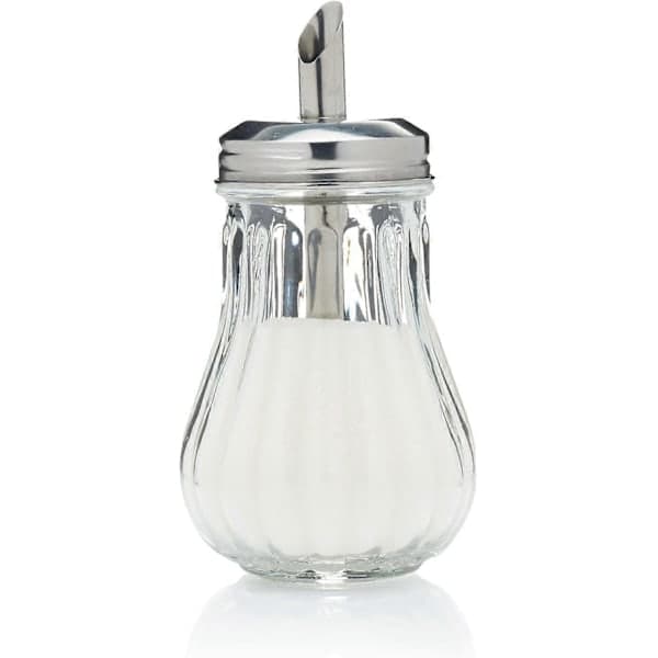 Sockerdoserare, Retrostil, Glas, 7 x 7 x 13,5 cm