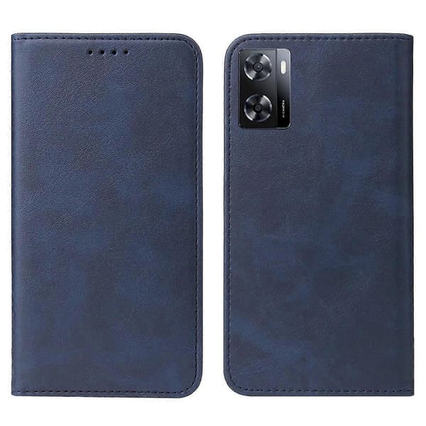 Magnetisk læder telefoncover til OPPO A57 4G Blue