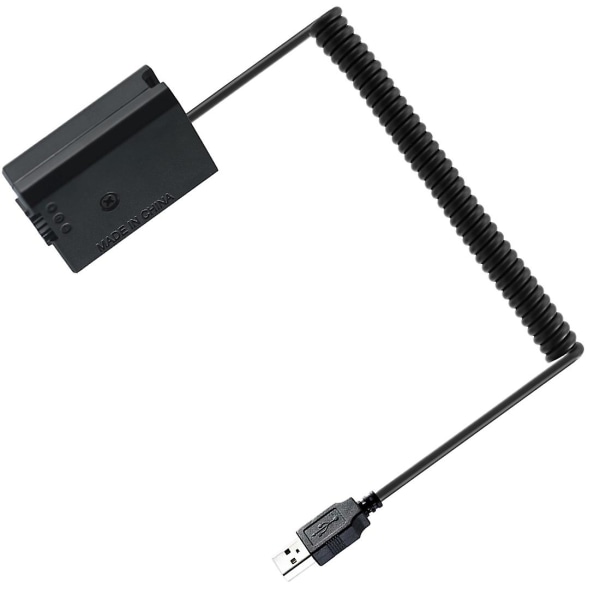 Usb-ladekabel Np-fw50 Dummy Batteri Fjærledning For A7 A7r A7s A7m A7ii A7s2 A7m2 A7r2 A6500 A Black