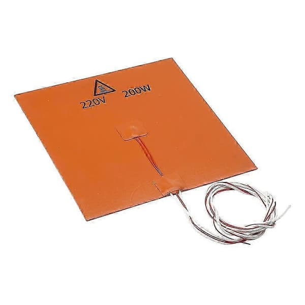 220V 750W Silikonegummi Varmelegeme til 3D Printer Seng 200x200x3mm200w