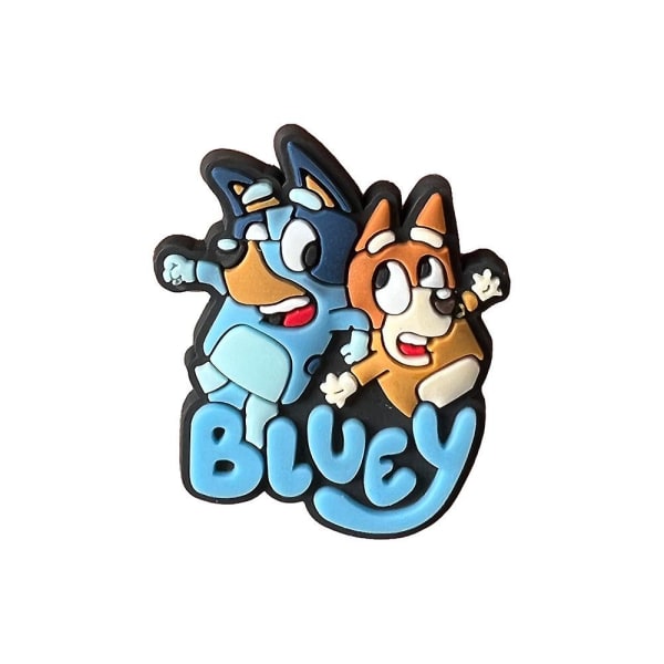30st tecknad Bluey Hund Sko Berlocker Dekoration För DIY Croc Clog Sandaler Tillbehör