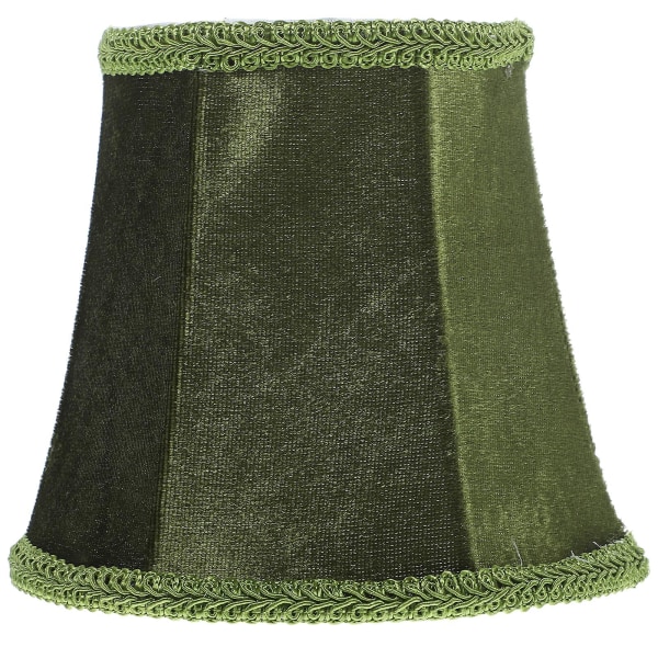 Lille lampeskærm E14 base væg lys skærm retro stil lampe dæksel til skrivebordslampe Dark Green 12X12X11CM