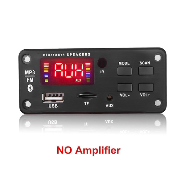 Kebidu Audio Module Usb 3.5mm Aux Tf Fm Radio Trådløs Bluetooth 5.0 Wma NO Amplifier