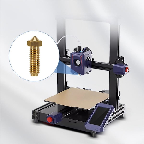 10 st mässingsmunstycken för 2 munstycken 0,4 mm högflöde ,75 mm filament 3D-skrivare Gold