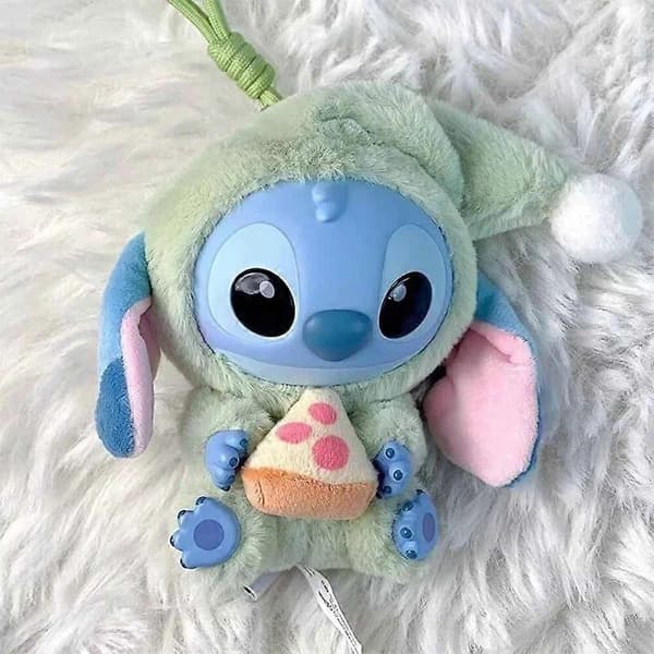 Miniso Stitch Eat Something Before Sleep Series Vinylfigur - Bekräftad Blind Box Pizza