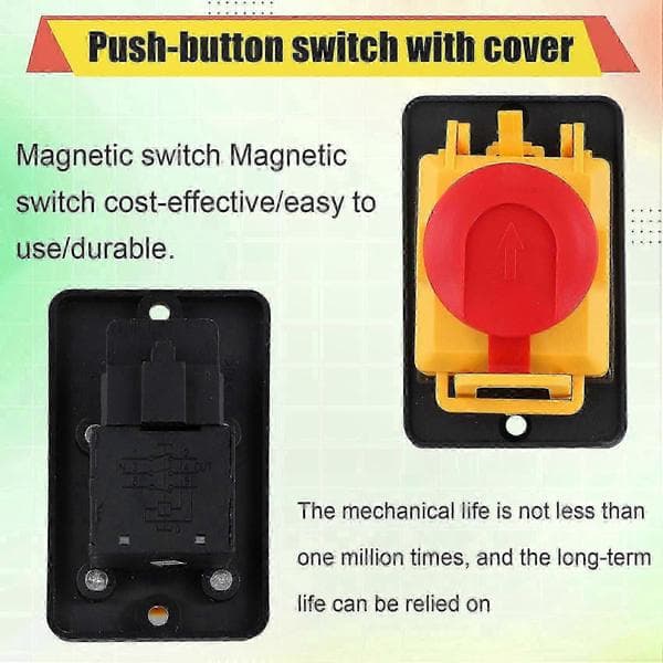 Magnetisk trykknappbryter 16A 250V Elektromagnetisk strømkontroll
