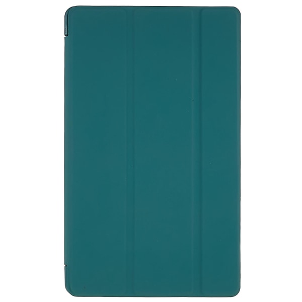 För Samsung Galaxy Tab A7 Lite 8,7-tums inre bikakedesign Anti-fall anti-scratch läder case Auto Wake/Sleep Cover med Tri-fold Stand Blackish Green