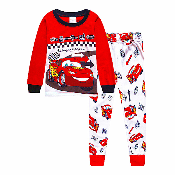 Bomulls pyjamas för pojkar, långärmad, tecknat set för barn, baby hemmakläder Spiderman Captain America 34 110cm