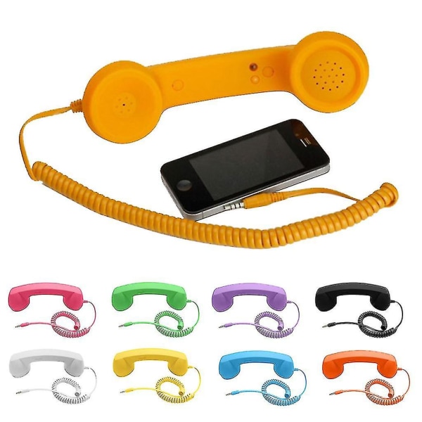 Universal retro-säteilynkestävät puhelinkuulokkeet puheluita varten Orange