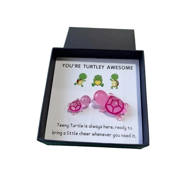 Pocket Hug Kilpikonnan koristelu onnittelukortilla Emotionaalinen tuki Olet kilpikonna Mahtava Kilpikonna Lelu Ystävät Perhe ystävänpäivän muistolahja Pink