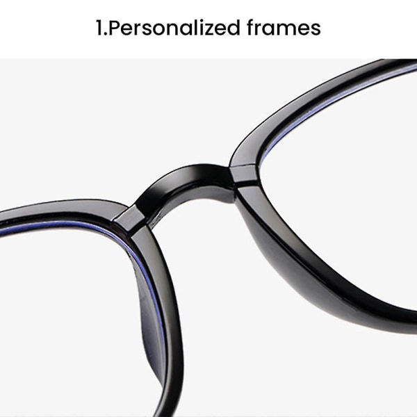 Multifokalt leseglass +1,00d til +4,00d presbyopiske briller Light Tr90-kant