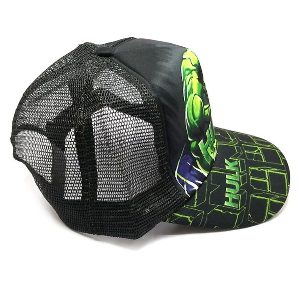 Man Cap Hulk Cap Casual Snapback-hatt i bomull Solskydd Mesh Utomhus Flatbrättad Män Hatt Grön