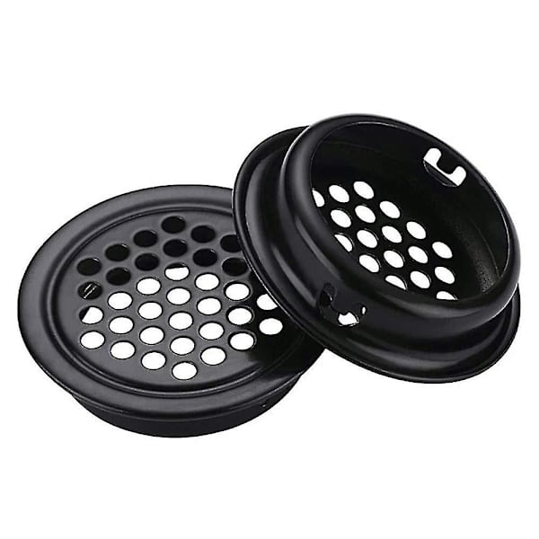 Pyöreä tuuletusritilä 35mm 30 kpl mustaa vaatekaappiin