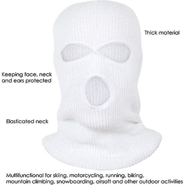 Halsduk för män - 3-håls halsduk - Termisk mask - Vintermask - Halskydd