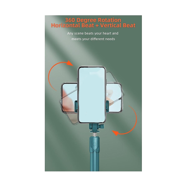 Selfie Stick-grade fotohållare Förlängt stativ Livesändning Vikbart ministativ Expanderbart M