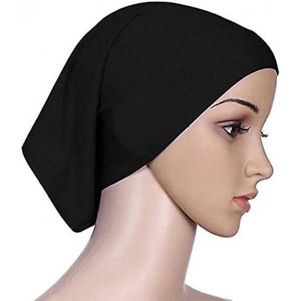 Damhuvudduk Elastisk svettabsorberande bomullsunderduk Hijab Tube Cap