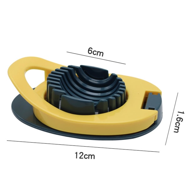 Skibsform Tofarvet æggeskærer i rustfrit stål Kogt ægudskiller Køkkenværktøj Yellow