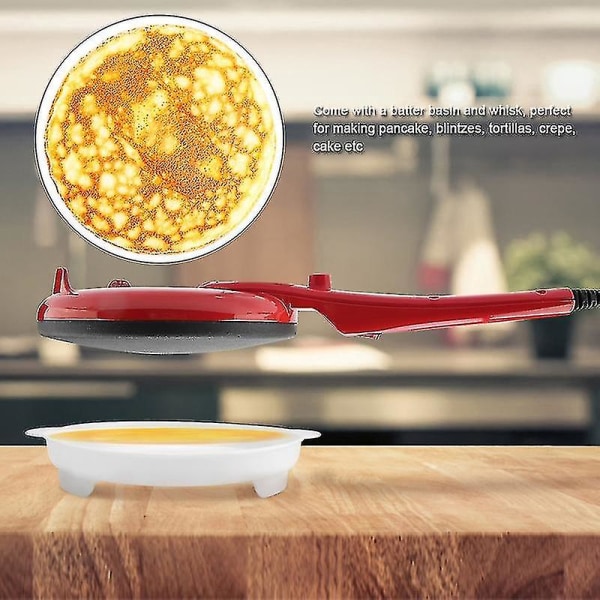 700w Elektrisk non-stick Crepe Pizza Pandekage Omelet Maker Køkken Bagegryde Qinhai