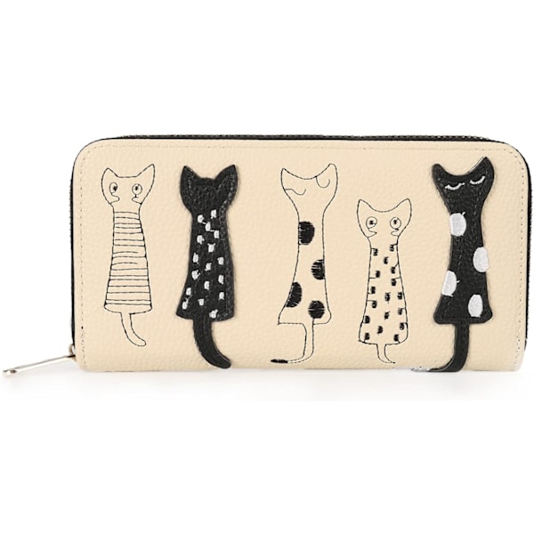 Cute cartoon cat wallet Ultra-thin long large capacity clutch coin purse