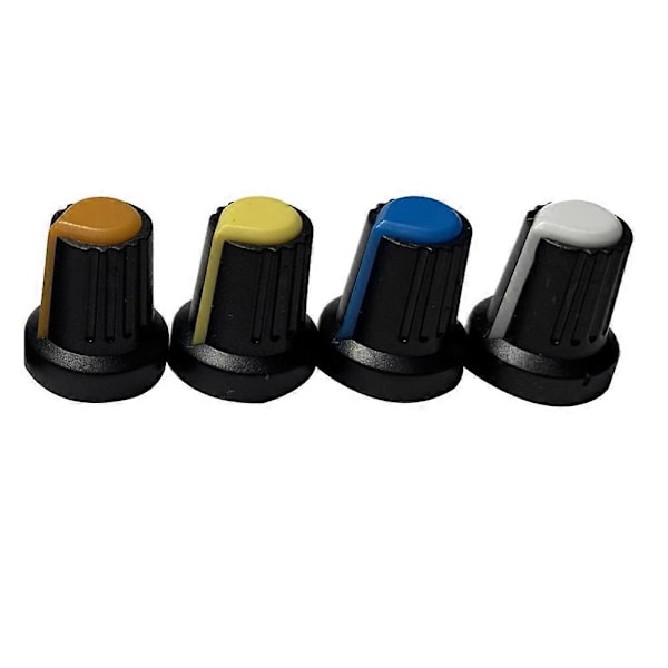 120 stk. Potentiometer Knapper Kit Plast Knapper Hætte 6 mm Diameter Skaft Hul Potentiometer Knapper Hætter as shown