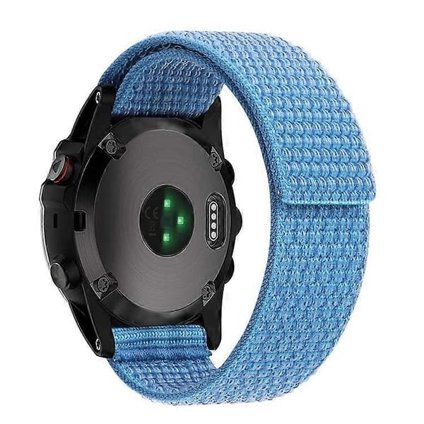 Kompatibel med Garmin Forerunner 965 / 955 / 945 / 935 Justerbar Urrem Syet Nylon Loop Håndledsrem Azure