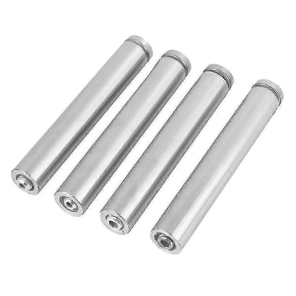 4 stk. 19x120 mm afstandsstykker i rustfrit stål til reklamedisplays