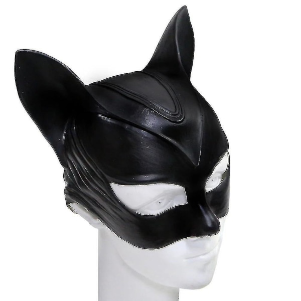 Kvinde Kat Selina Kyle Mask Bruce Wayne Kostume Latex Fancy Voksen Halloween