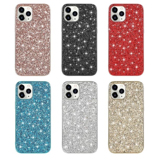 Glitterpulver TPU-telefoncover til iPhone 14 Plus Black