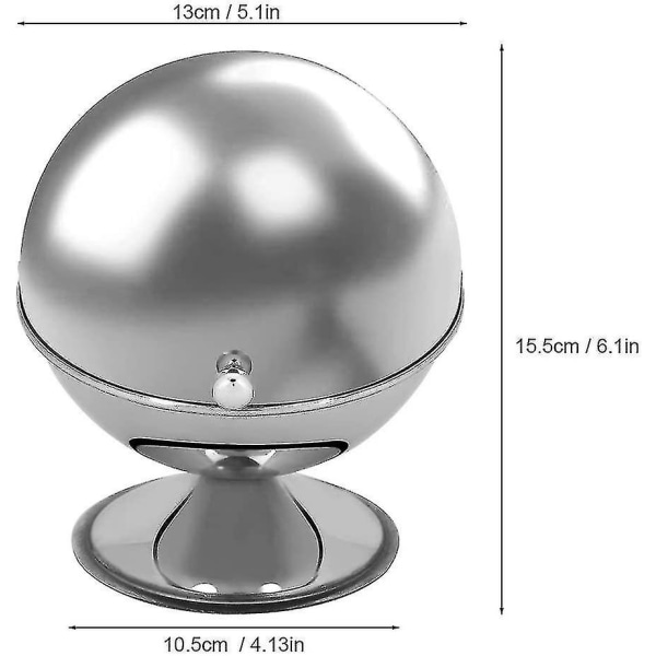 Sukkerskål i rustfrit stål, kugleformet beholder til krydderier, restaurantkøkken, beholder til krydderier, krydderiflaske