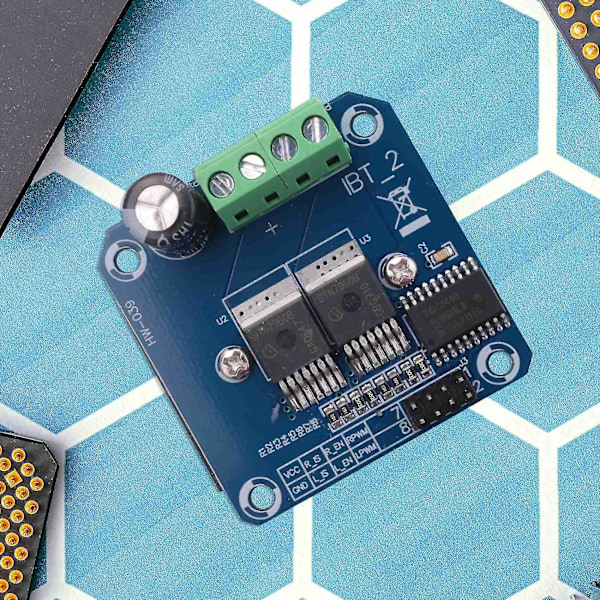 2 kpl Bts7960 43a kaksois-DC-askelmoottorin ohjain H-silta Pwm suuritehoinen moduuli yhteensopiva Ar-d Zy:n kanssa