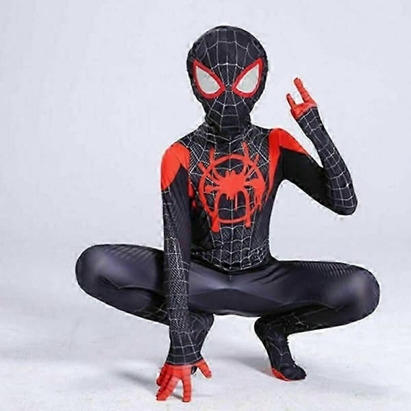 Sort Spiderman-kostume er den bedste gave til børn 140cm