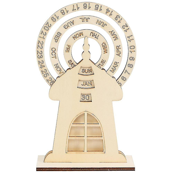 Træ Julekalender Pariserhjul Form Skrivebords Ornament Drejeskive Bedste Julegaver Til Teenagere Voksne Kvinder Natal
