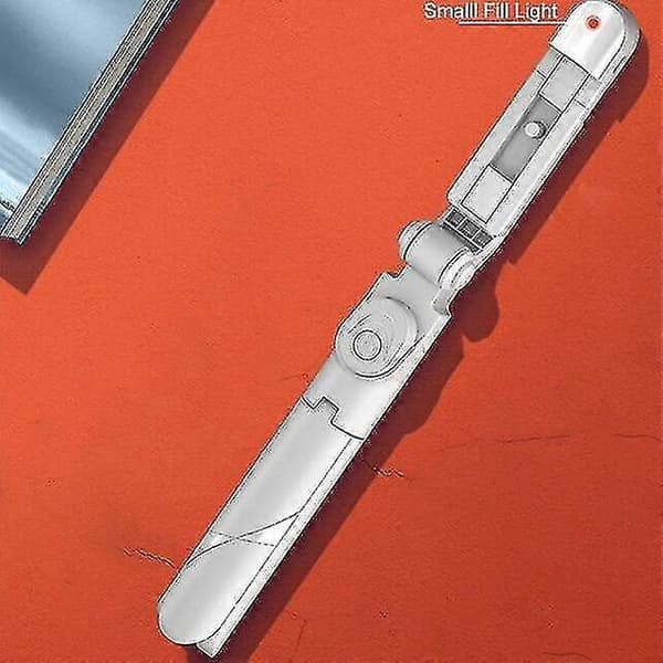 Live Broadcast Tripod Selfie Stick Led Light (hvid)