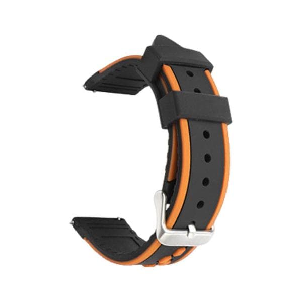 Silikone urremme Quick Release Bløde gummiremme til mænd og kvinder Vandtætte Svedafvisende Orange 22mm