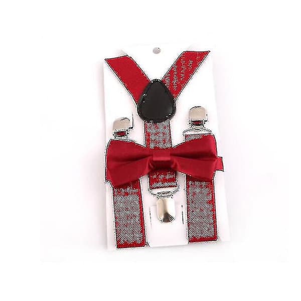 Adjustable Kids Suspenders with Bow Tie