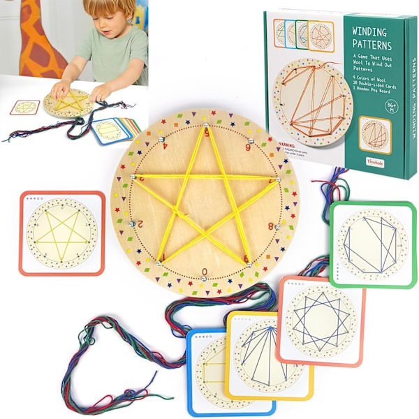 120 stykker Tangram-puslespil til børn, træpuslespil, pædagogiske spil til børn 3 4 5 6 år gamle, Montessori-legetøj, kreative interaktive spil D